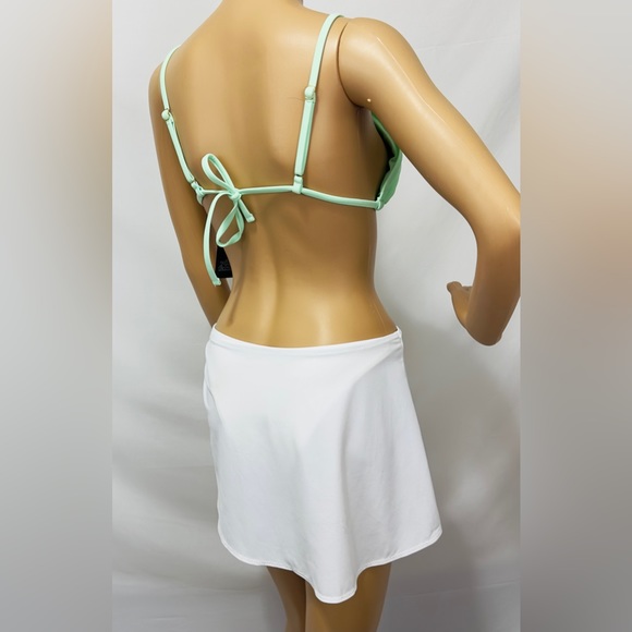 Wild fable Mint Green Triangle Bikini Top Gold Ring Accents on Shoulder … - Picture 6 of 10